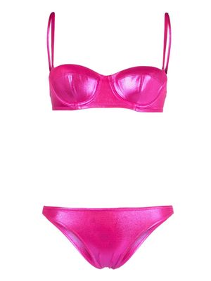 Dolce & Gabbana logo-plaque bikini - Pink