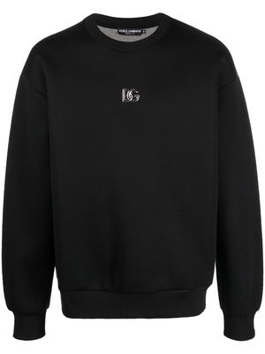 Dolce & Gabbana logo-plaque crew-neck sweatshirt - Black