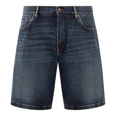 Dolce & Gabbana Logo Plaque Denim Shorts