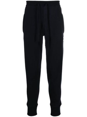 Dolce & Gabbana logo-plaque knitted track pants - Blue