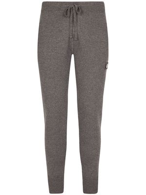Dolce & Gabbana logo-plaque knitted track pants - Grey