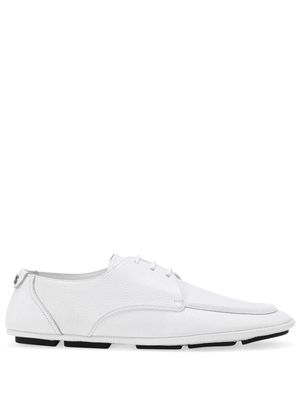 Dolce & Gabbana logo-plaque leather derby shoes - White