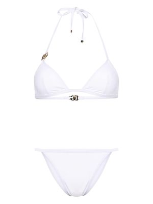 Dolce & Gabbana logo-plaque triangle-cup bikini - White