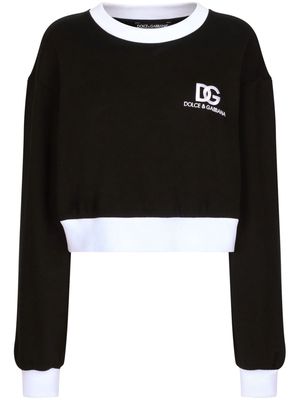 Dolce & Gabbana logo-print cotton-blend sweatshirt - Black