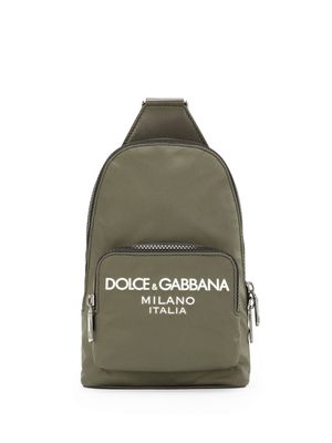 Dolce & Gabbana logo-print crossbody backpack - Green