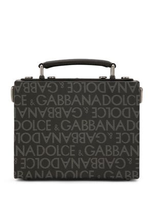 Dolce & Gabbana logo-print leather mini bag - Black
