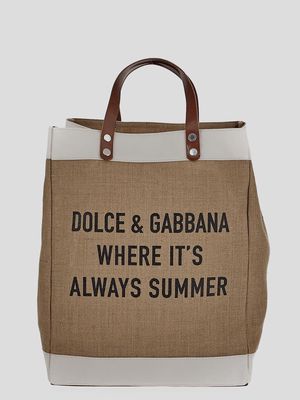 Dolce & Gabbana Logo-printed Open Top Tote Bag