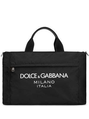 Dolce & Gabbana logo-stamp holdall bag - Black
