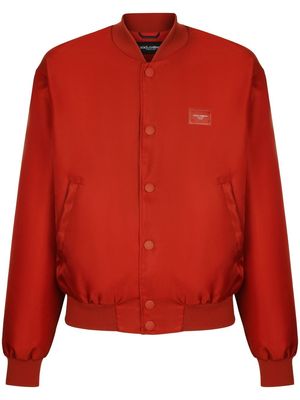 Dolce & Gabbana logo-tag bomber jacket - Red