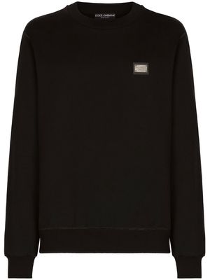 Dolce & Gabbana logo-tag cotton sweatshirt - Black