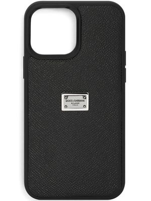 Dolce & Gabbana logo-tag iPhone 13 Pro Max case - Black