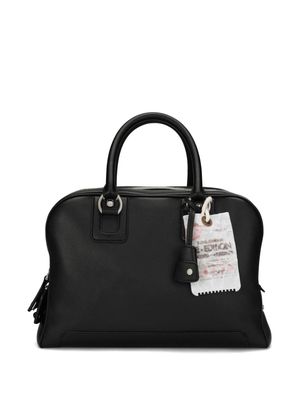 Dolce & Gabbana logo-tag leather top-handle bag - Black