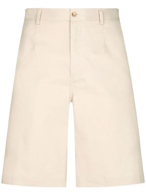 Dolce & Gabbana logo-tag stretch-cotton shorts - Neutrals
