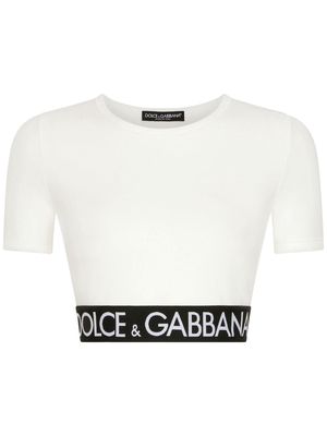 Dolce & Gabbana logo-tape detail T-Shirt - White