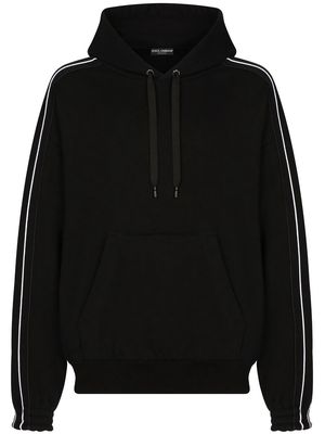 Dolce & Gabbana logo-tape hoodie - Black