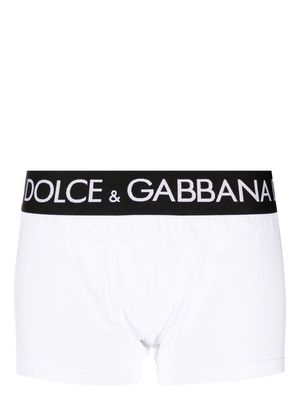 Dolce & Gabbana logo-trim boxer shorts - White