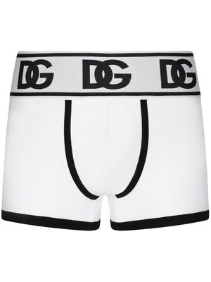 Dolce & Gabbana logo-waist cotton boxer briefs - White