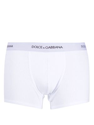 Dolce & Gabbana logo-waist cotton boxers - White