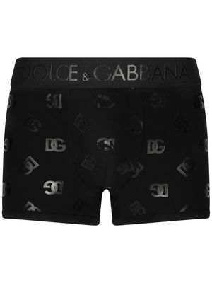 Dolce & Gabbana logo-waistband detail boxers - Black