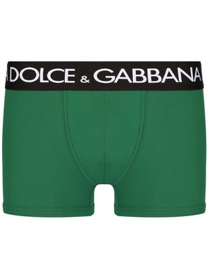 Dolce & Gabbana logo-waistband jersey boxers - Green