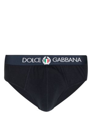 Dolce & Gabbana logo-waistband jersey briefs - Blue
