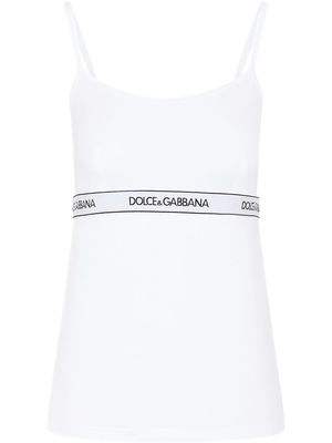 Dolce & Gabbana logo-waistband tank top - White