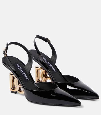 Dolce & Gabbana Lollo patent leather slingback pumps