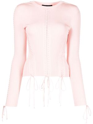 Dolce & Gabbana long-sleeve ribbed-knit top - Pink