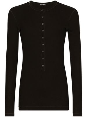 Dolce & Gabbana long-sleeved button-up top - Black