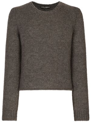 Dolce & Gabbana long-sleeved cable-knit jumper - Grey