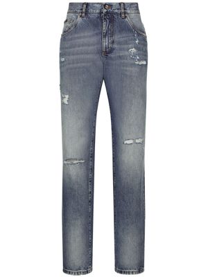 Dolce & Gabbana loose-legged distressed jeans - Blue