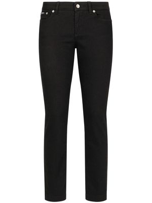 Dolce & Gabbana low-rise cotton-blend skinny jeans - Black