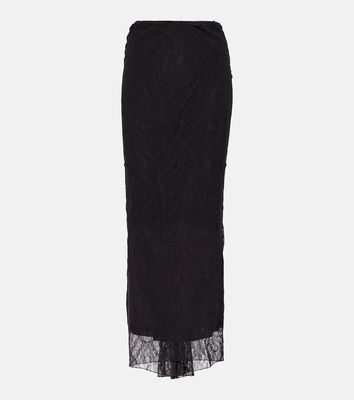 Dolce & Gabbana Low-rise lace maxi skirt
