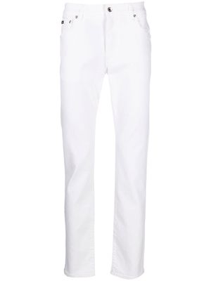 Dolce & Gabbana low-rise slim-cut jeans - White