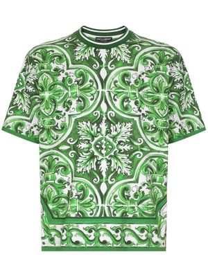 Dolce & Gabbana Majolica cotton t-shirt - Green