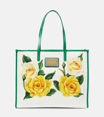 Dolce & Gabbana Majolica Large printed canvas tote bag