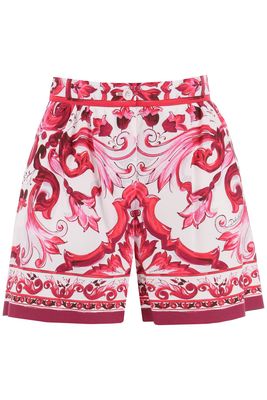 Dolce & Gabbana Majolica-print Cotton Shorts