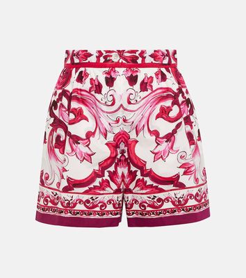 Dolce & Gabbana Majolica printed cotton poplin shorts
