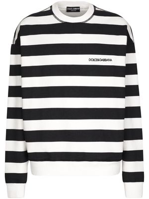 Dolce & Gabbana Marina-print cotton sweatshirt - White