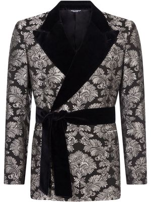 Dolce & Gabbana Martini-fit jacquard tuxedo jacket - Black