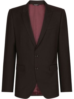 Dolce & Gabbana Martini-fit wool-silk single-breasted suit - Brown