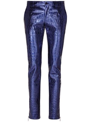 Dolce & Gabbana metallic-finish skinny trousers - Purple