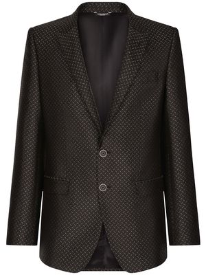 Dolce & Gabbana metallic-thread single-breasted suit - Black