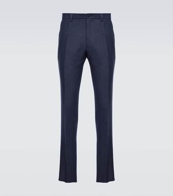 Dolce & Gabbana Mid-rise slim-leg linen pants
