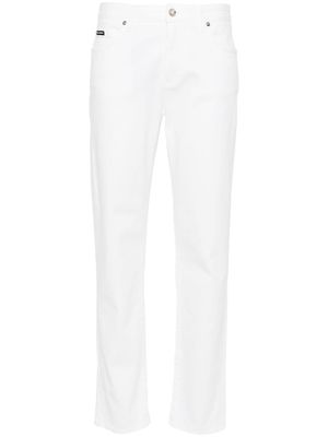 Dolce & Gabbana mid-rise tapered-leg jeans - White