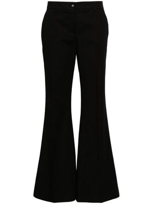 Dolce & Gabbana mid-rise twill flared trousers - Black