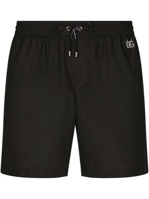 Dolce & Gabbana mini logo tag swim shorts - Black