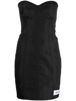 Dolce & Gabbana moiré-faille strapless minidress - Black