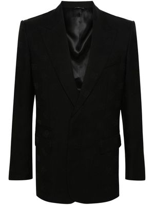 Dolce & Gabbana monogram-jacquard wool blazer - Black