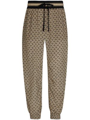 Dolce & Gabbana monogram-pattern print silk trousers - HK4RQ